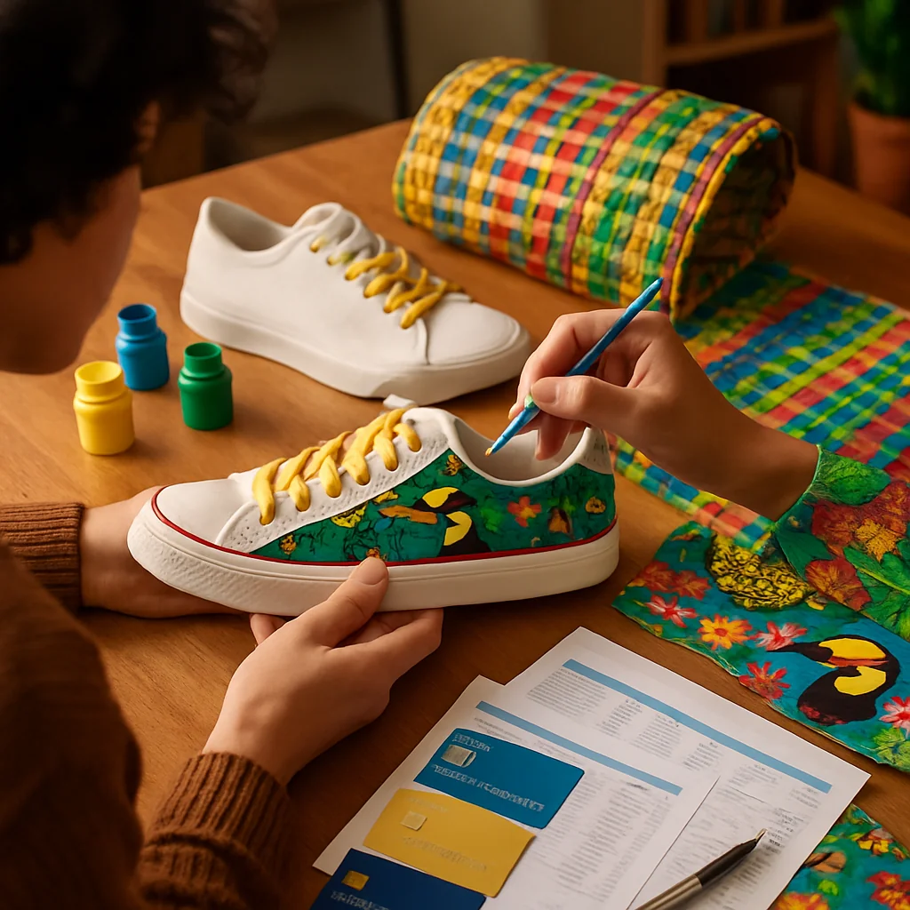 Cartões de Crédito e Financiamentos para Lançar um Side Hustle de Customização de Tênis Artesanais