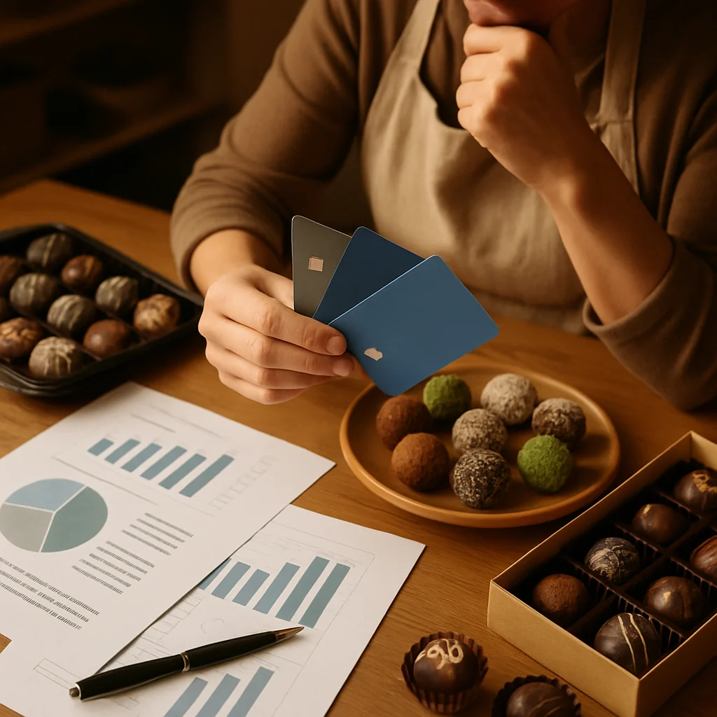 Cartões de Crédito e Financiamentos para Side Hustle de Chocolates